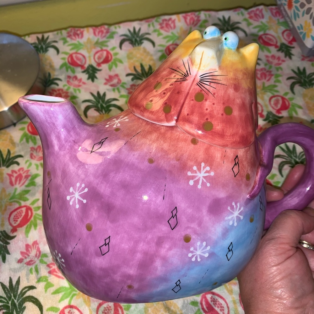 Vintage Cat Tea Pot